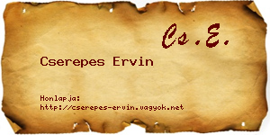 Cserepes Ervin névjegykártya